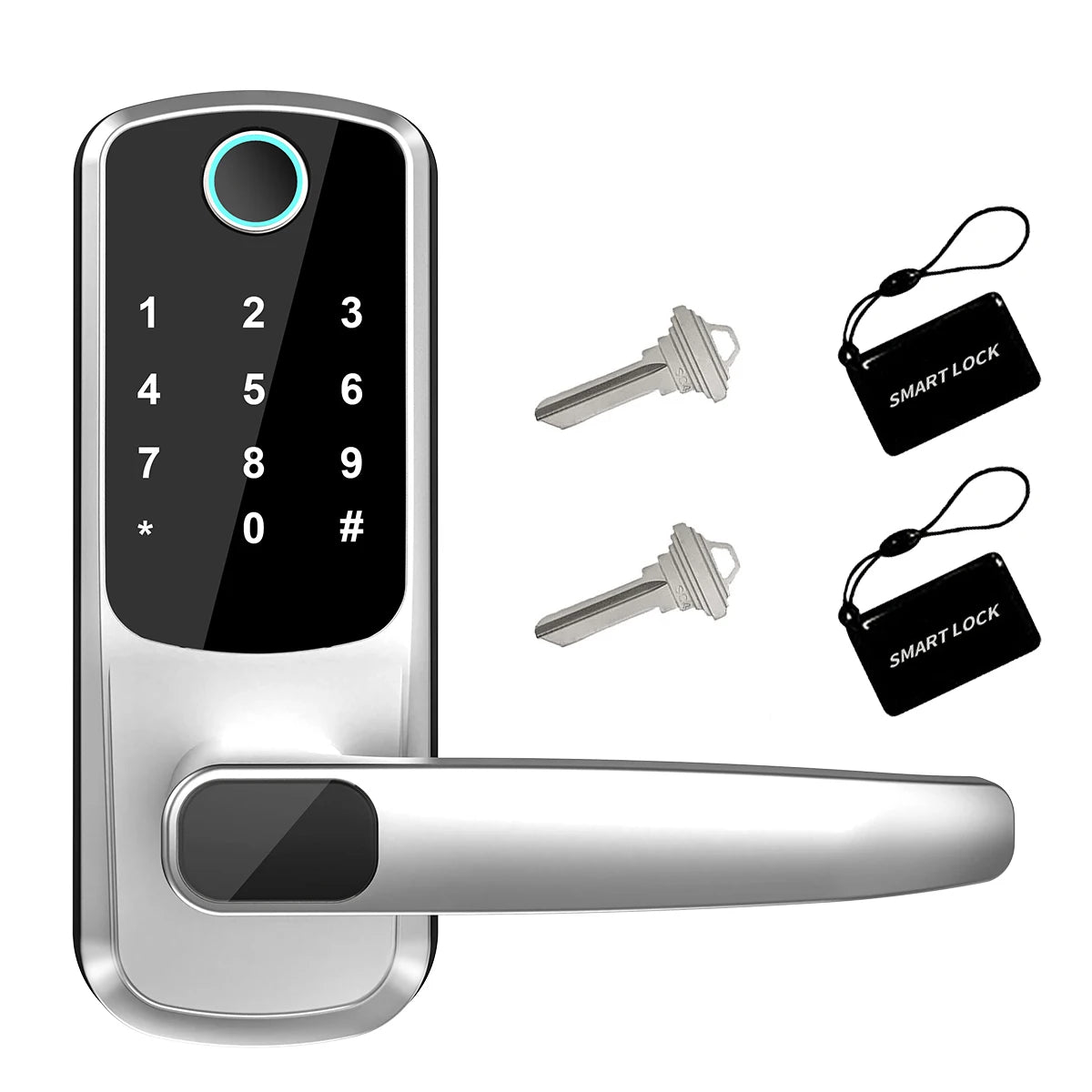 Smart Biometric Door Lock – Keyless Entry with Fingerprint, PIN & App Control
