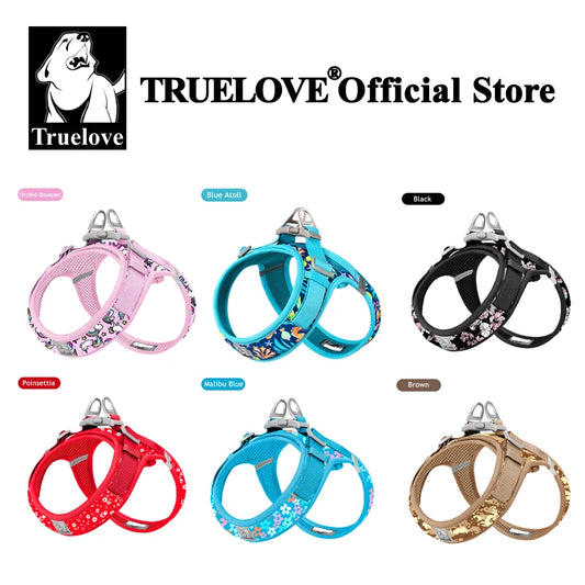Floral Mesh Harness – Breathable All-Weather Pet Walking Harness