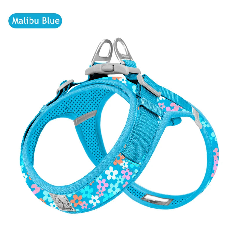 Floral Mesh Harness – Breathable All-Weather Pet Walking Harness