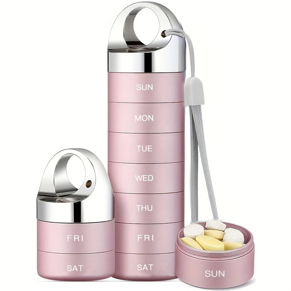Premium Waterproof Aluminum 7-Day Pill Organizer