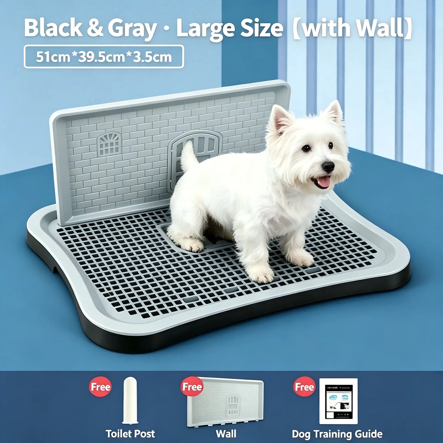 SplashGuard™ Premium Indoor Puppy Potty Tray | Anti-Splash Dog Toilet with Quick-Drain Mesh