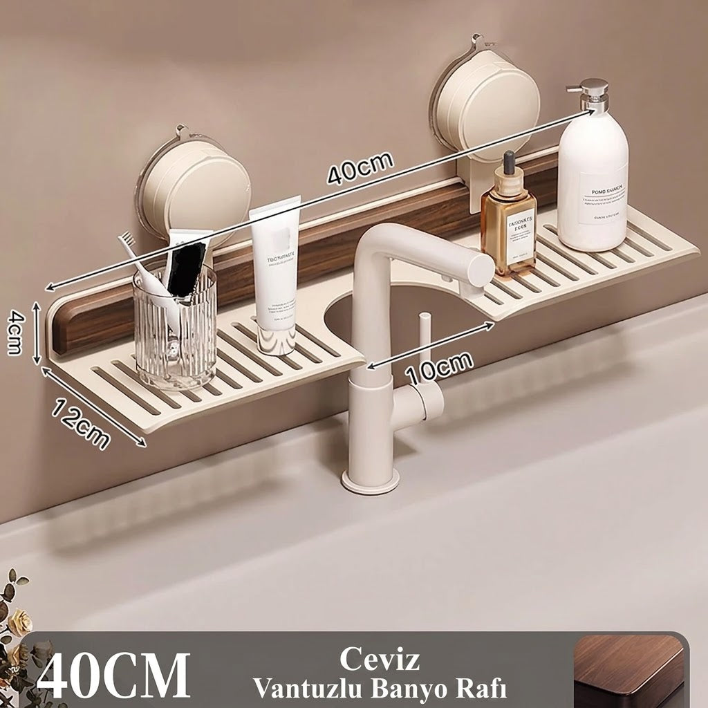 Premium Delme Gerektirmeyen Vantuzlu Banyo Organizeri