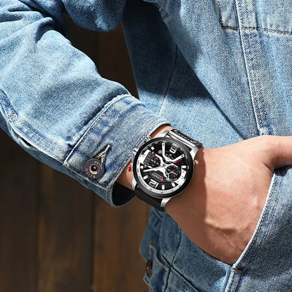 Relógio-Masculino-Modelo-TimePiece-Preto-e-Prata