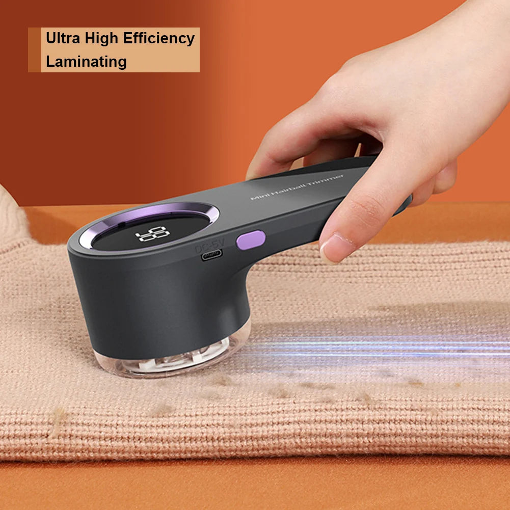 Digital Display Electric Fabric Shaver – USB Rechargeable Lint Remover