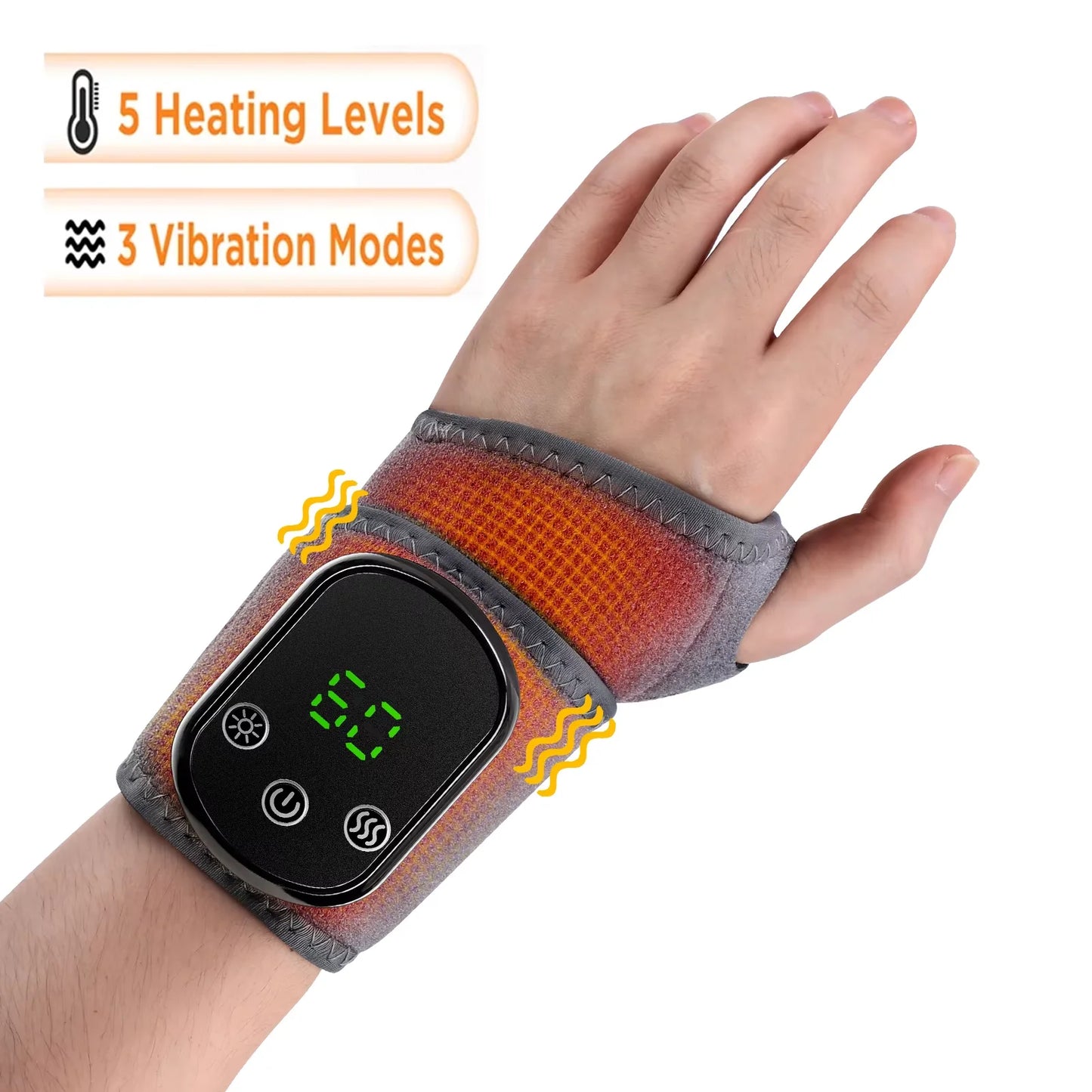 Cordless Heated Ankle Massager – Vibration & Heat Therapy Wrap for Foot Pain Relief