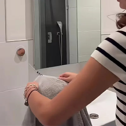 Automatic Rebound Towel Holder with Heavy-Duty Clip