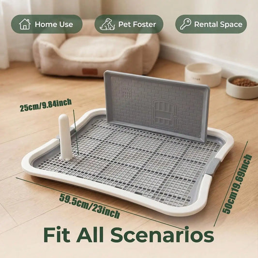 SplashGuard™ Premium Indoor Puppy Potty Tray | Anti-Splash Dog Toilet with Quick-Drain Mesh