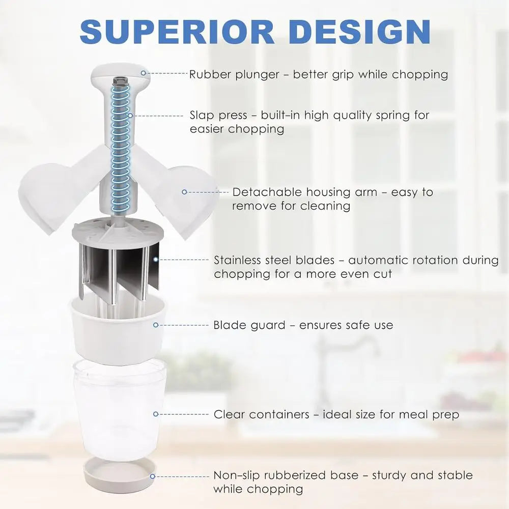 Premium Manual Hand Vegetable & Garlic Chopper