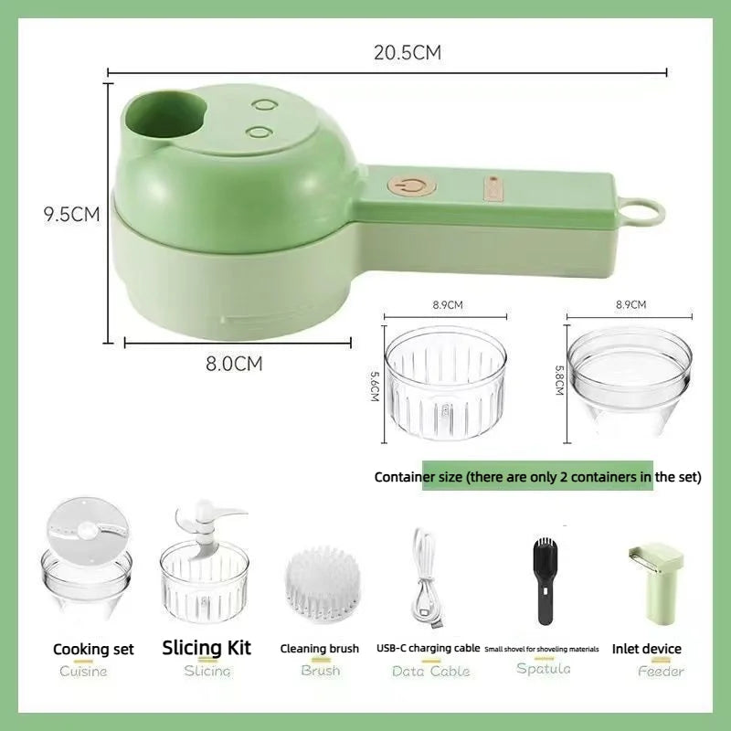 ChopEase 5-in-1 Cordless Electric Vegetable Chopper