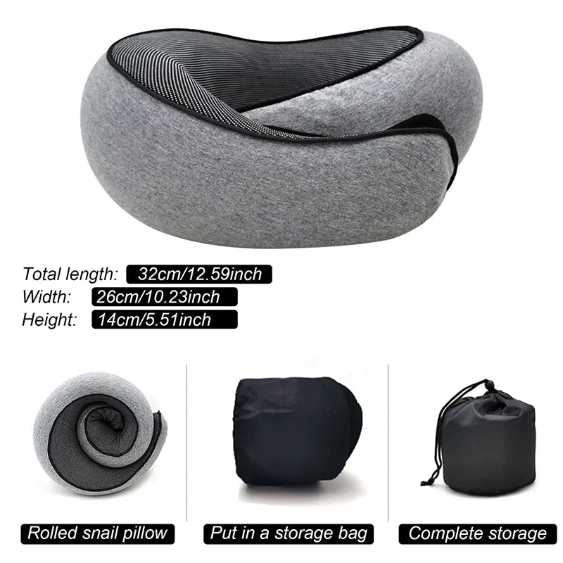 Ergonomic Memory Foam Travel Pillow for Neck Support