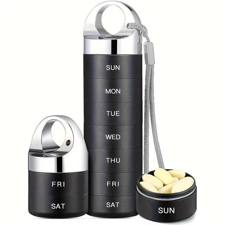 Premium Waterproof Aluminum 7-Day Pill Organizer