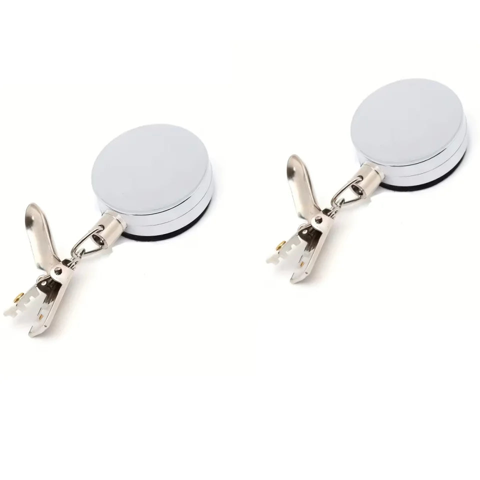 Automatic Rebound Towel Holder with Heavy-Duty Clip