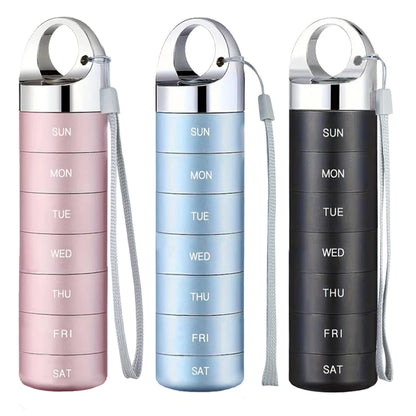 Premium Waterproof Aluminum 7-Day Pill Organizer