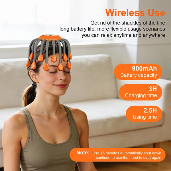 NeuroPulse 360 - 5 Modlu Elektrikli Baş Masaj Aleti
