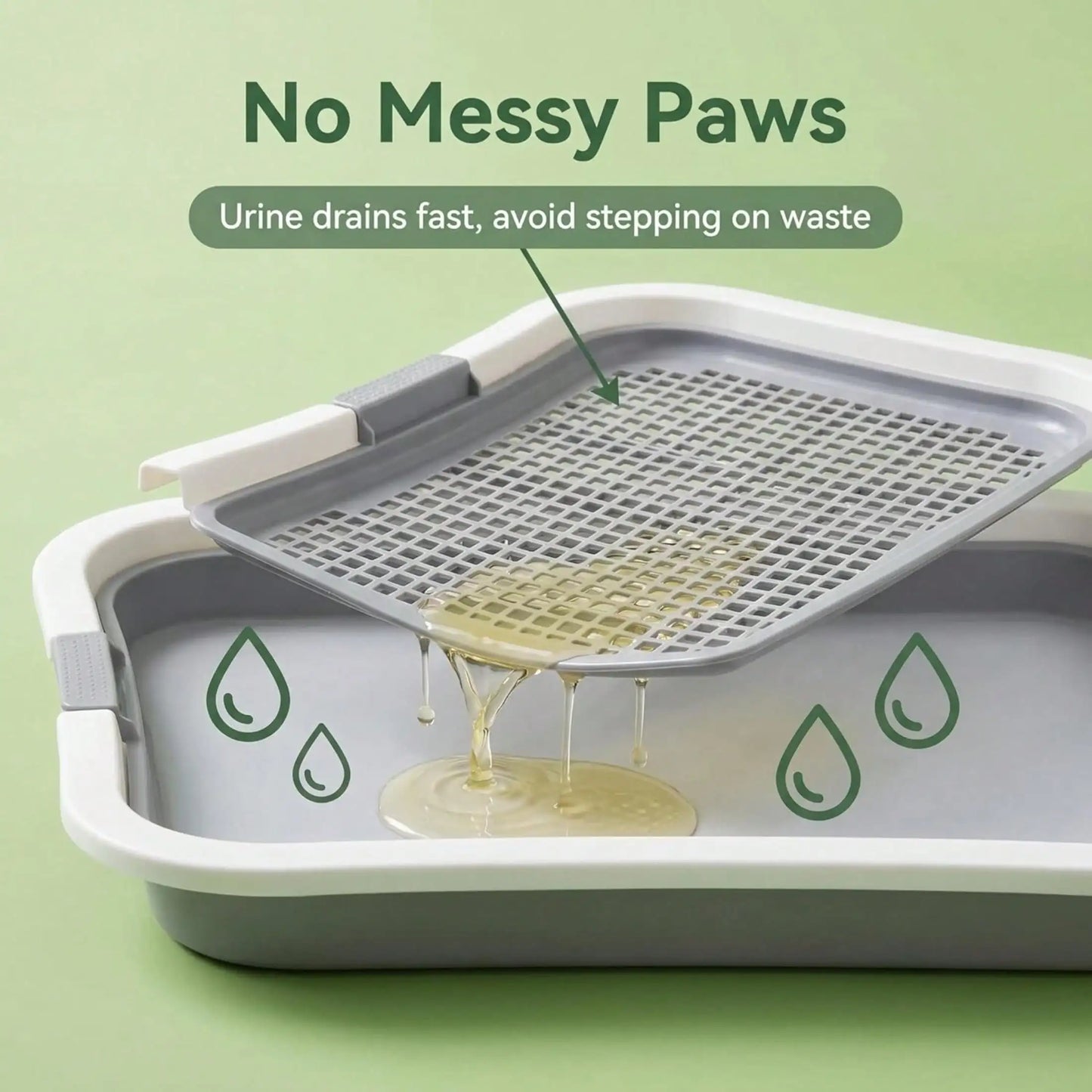 SplashGuard™ Premium Indoor Puppy Potty Tray | Anti-Splash Dog Toilet with Quick-Drain Mesh