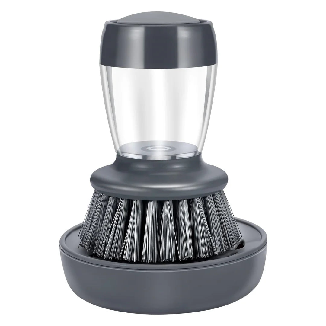 Press-to-Dispense Liquid Dish Soap Scrubber