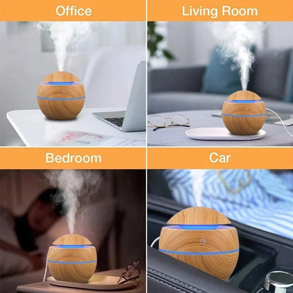 AuraWood Ultrasonic Aroma Diffuser & Humidifier