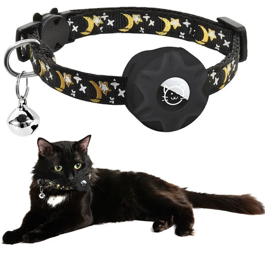 Premium AirTag Cat Collar with Protective Case & Bell