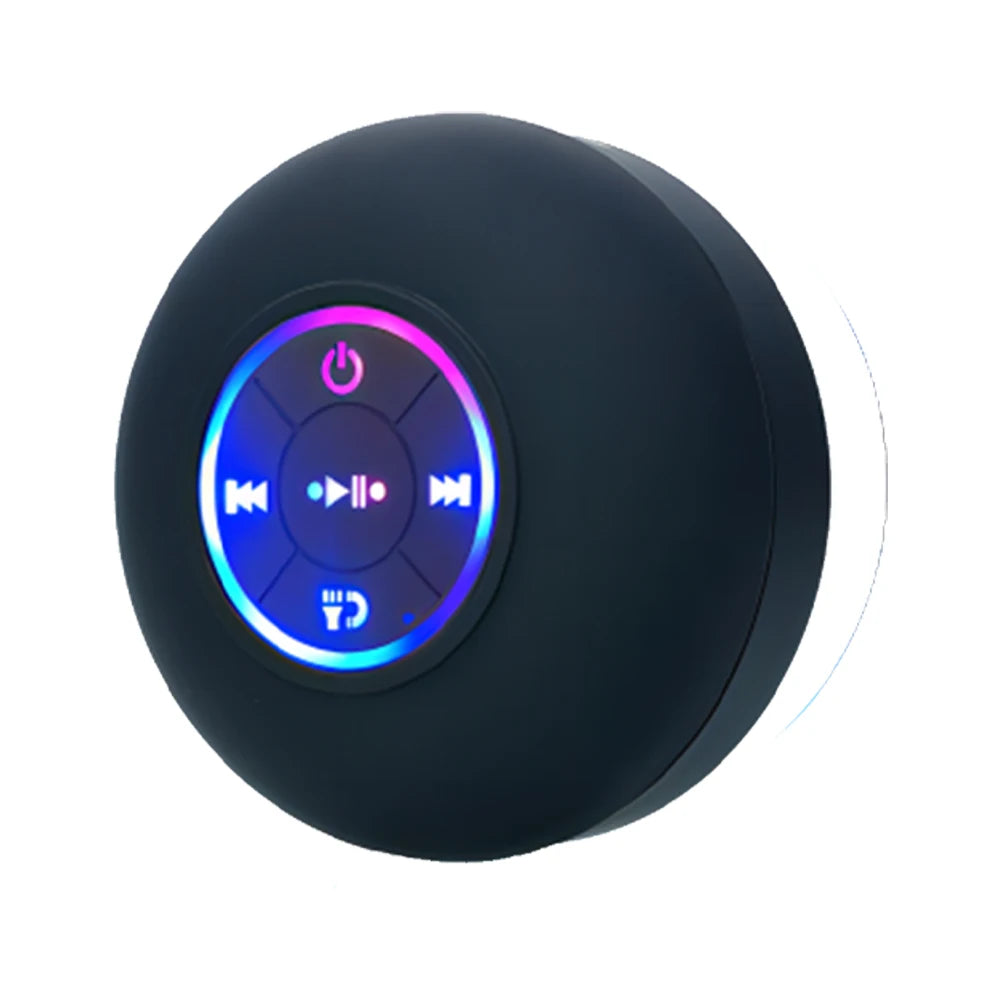 Portable Waterproof Bluetooth Speaker with LED Light & Stereo Sound