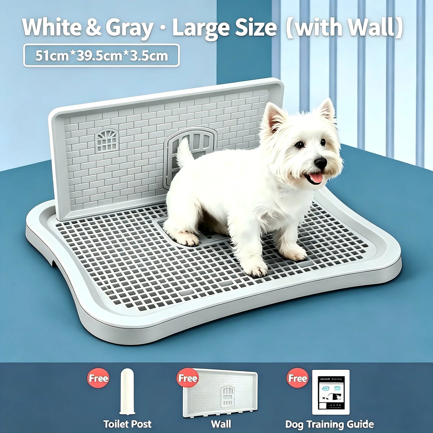 SplashGuard™ Premium Indoor Puppy Potty Tray | Anti-Splash Dog Toilet with Quick-Drain Mesh