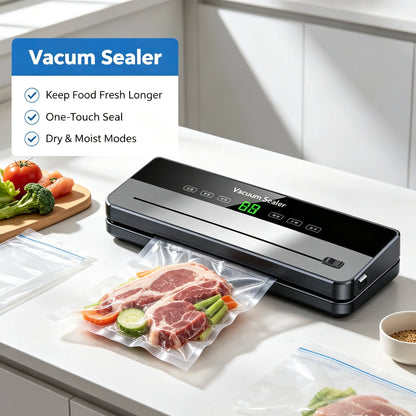 Automatic Digital Vacuum Sealer with Built-in Cutter