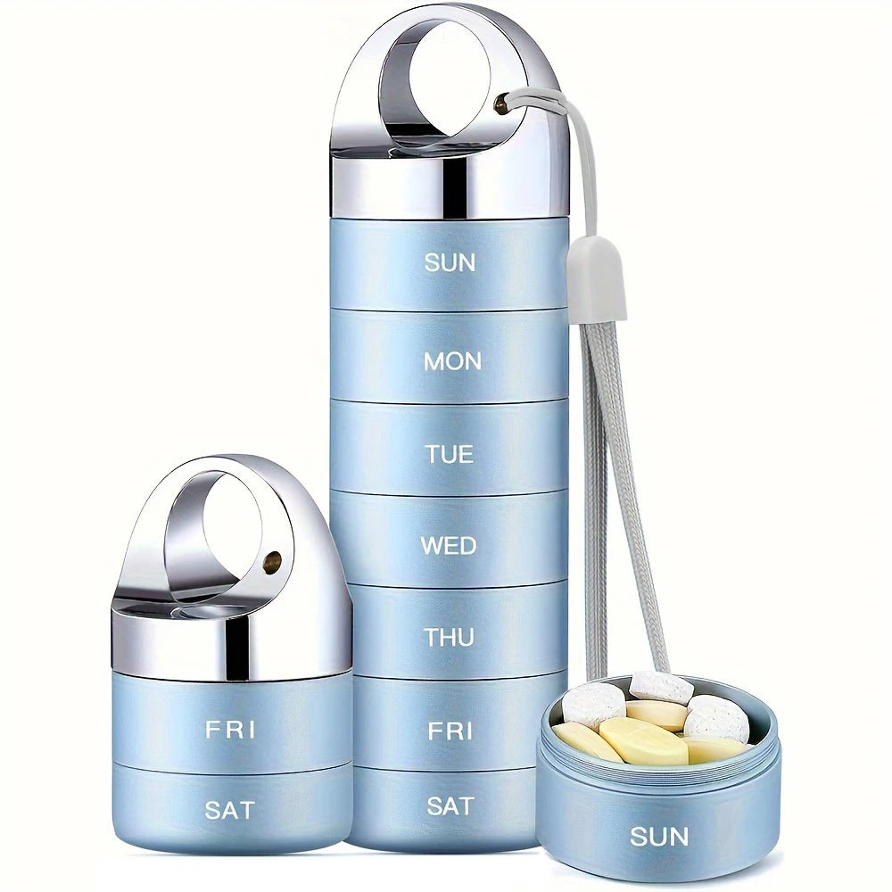 Premium Waterproof Aluminum 7-Day Pill Organizer
