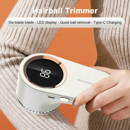 Digital Display Electric Fabric Shaver – USB Rechargeable Lint Remover