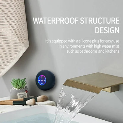 Portable Waterproof Bluetooth Speaker with LED Light & Stereo Sound
