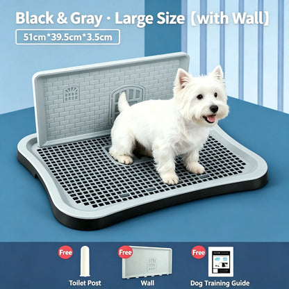 SplashGuard™ Premium Indoor Puppy Potty Tray | Anti-Splash Dog Toilet with Quick-Drain Mesh