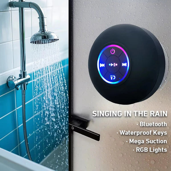 LED Işıklı & Stereo Sesli Taşınabilir Su Geçirmez Bluetooth Hoparlör