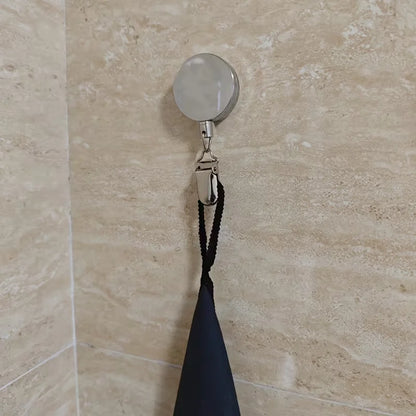 Automatic Rebound Towel Holder with Heavy-Duty Clip