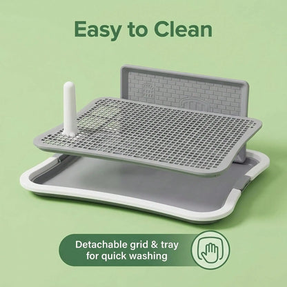 SplashGuard™ Premium Indoor Puppy Potty Tray | Anti-Splash Dog Toilet with Quick-Drain Mesh