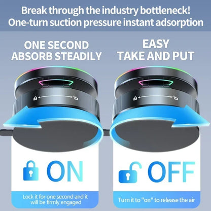MagCharge Pro – Foldable Cooling Magnetic Car Mount with Fast Wireless Charging