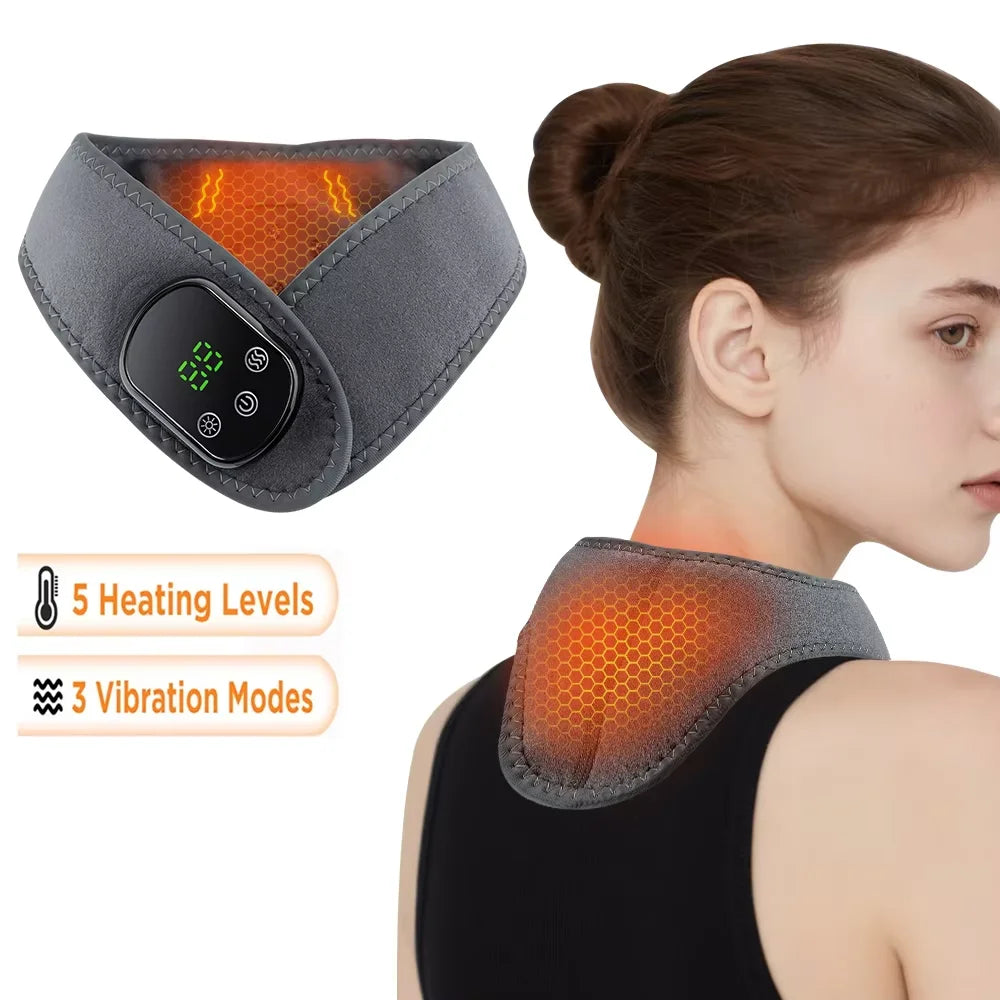 Cordless Heated Ankle Massager – Vibration & Heat Therapy Wrap for Foot Pain Relief