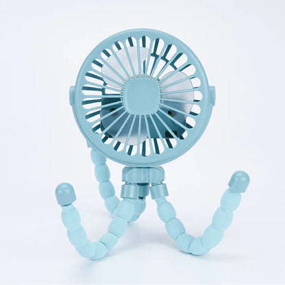 Multi-Functional Octopus Mini Fan – USB Rechargeable Flexible Tripod Stroller & Desk Cooling Fan