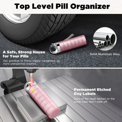 Premium Waterproof Aluminum 7-Day Pill Organizer