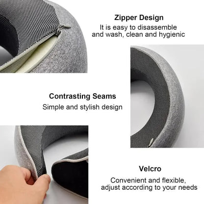 Ergonomic Memory Foam Travel Pillow for Neck Support