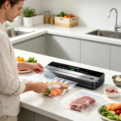 Automatic Digital Vacuum Sealer with Built-in Cutter