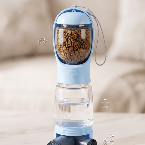 3-in-1 Portable Dog and Cat Water Bottle