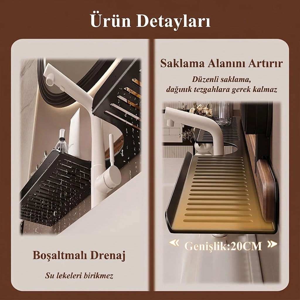Premium Delme Gerektirmeyen Vantuzlu Banyo Organizeri