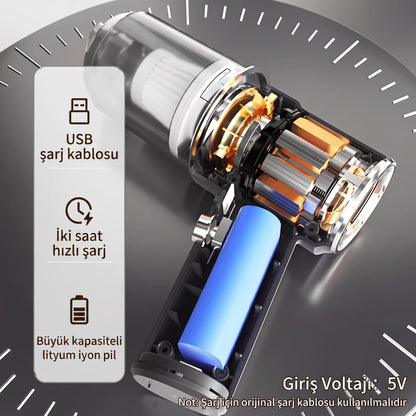 VeloDrive Islak & Kuru Taşınabilir Süpürge